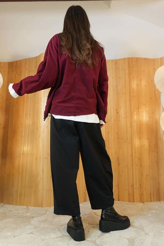 Cooper Needlecord Archie Top Wine /2